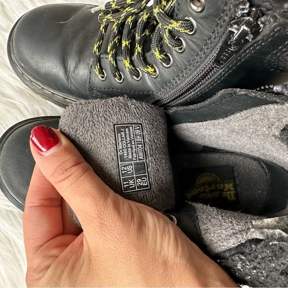 Dr. Martens Unisex 1460 Collar J Black Leather Boots Size 12‎ - Picture 9 of 9